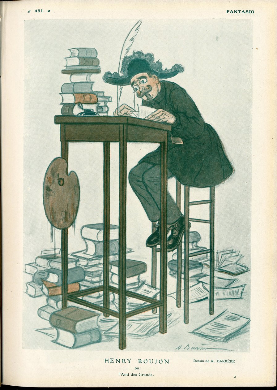 Fantasia, n. 1912_2_15 - Kuvitus Barreresta (1874-1931): Kuvataide, lukeminen ja kirjoitus - Roujon Henry tekijältä Adrien Barrere