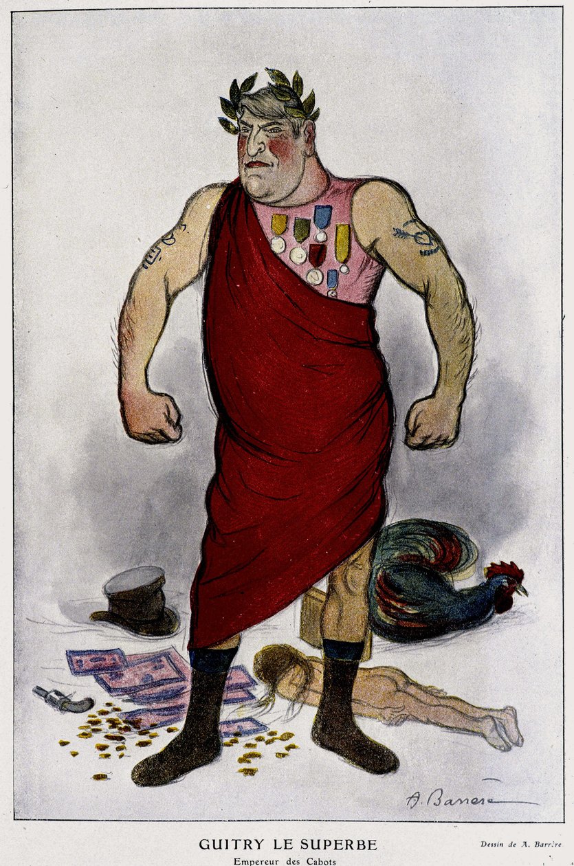 Guitry Superb, Cabottien keisari. Koomikko, näytelmäkirjailija ja ranskalaisen elokuvan ohjaaja - elokuvassa "Fantasio" 01/12/1911. tekijältä Adrien Barrere