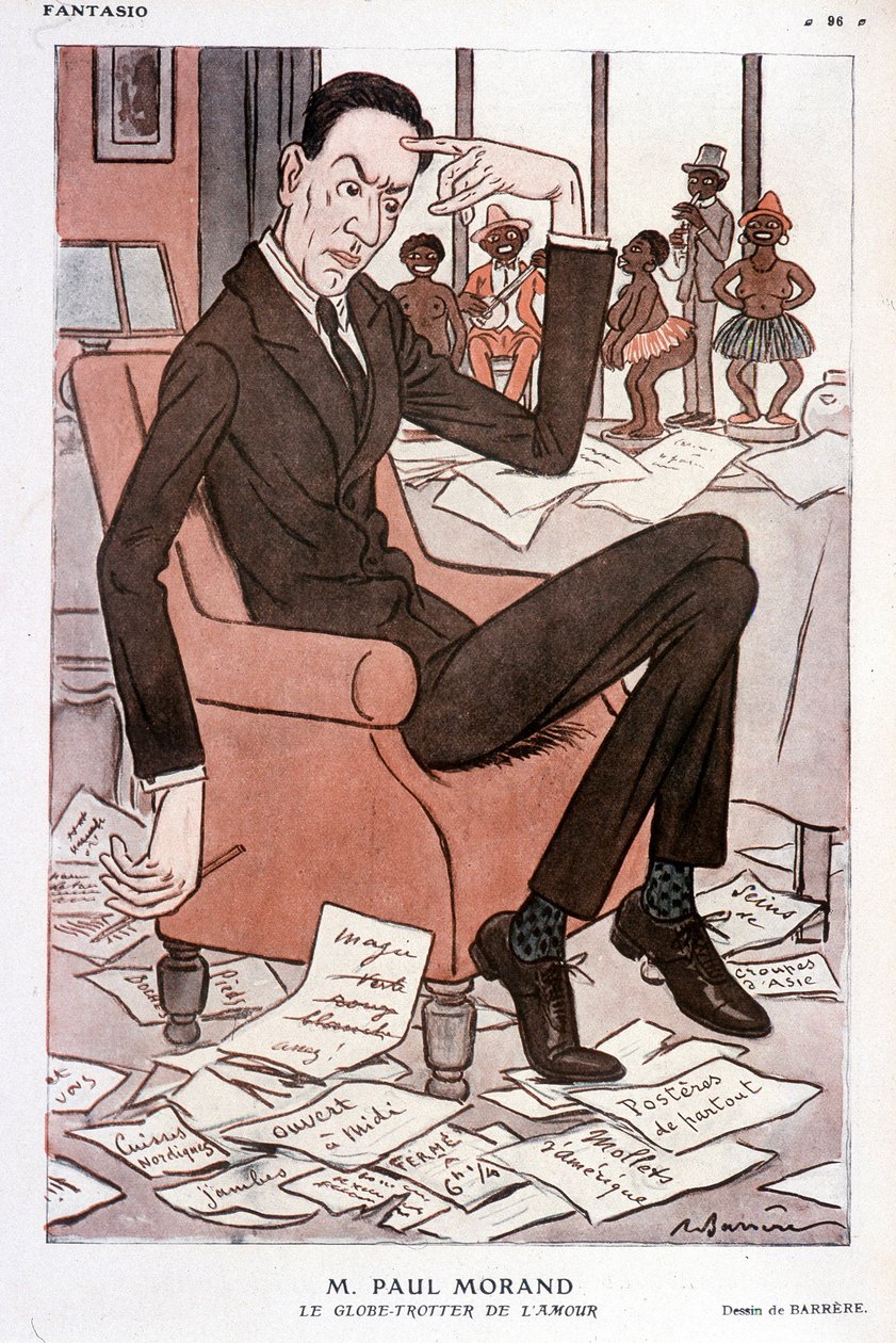 Humoristinen muotokuva Paul Morandista - Barrère elokuvassa "Fantasio" 15.9.1928 tekijältä Adrien Barrere