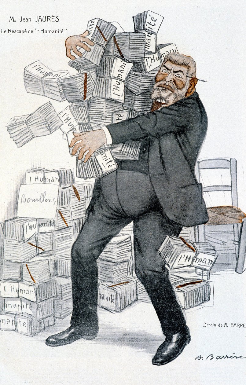 Jean Jaures, "" ihmiskunnan selviytyjä""" - kirjoittanut Adrien Barrere (1877-1931), "" Fantasio""" 1.11.1906 tekijältä Adrien Barrere