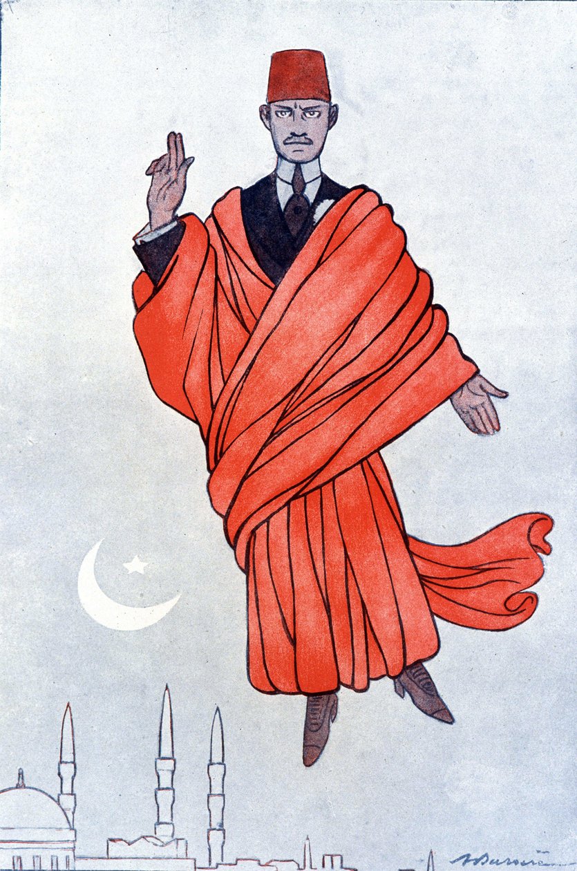 Pasha Mustafa Kemalin muotokuva (Kamal Atatürk tekijältä Adrien Barrere