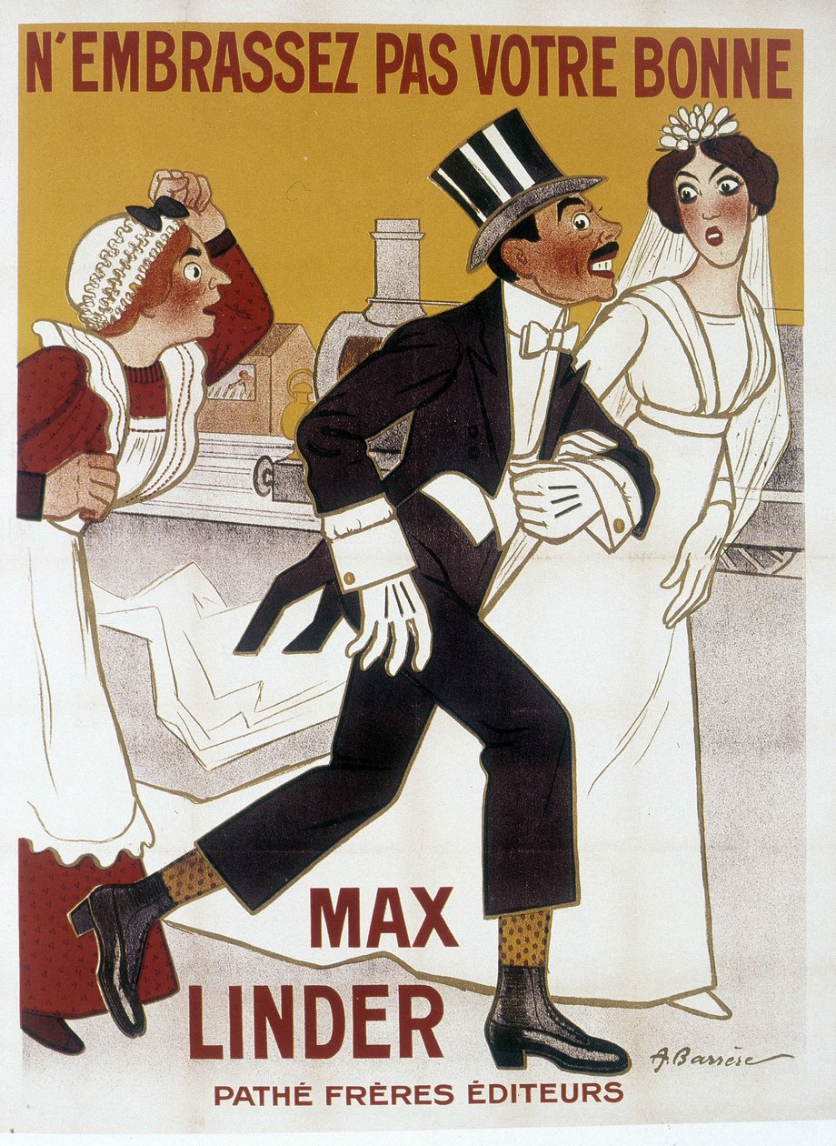 Max Linderin juliste, ill. kirjoittanut Barrere tekijältä Adrien Barrere