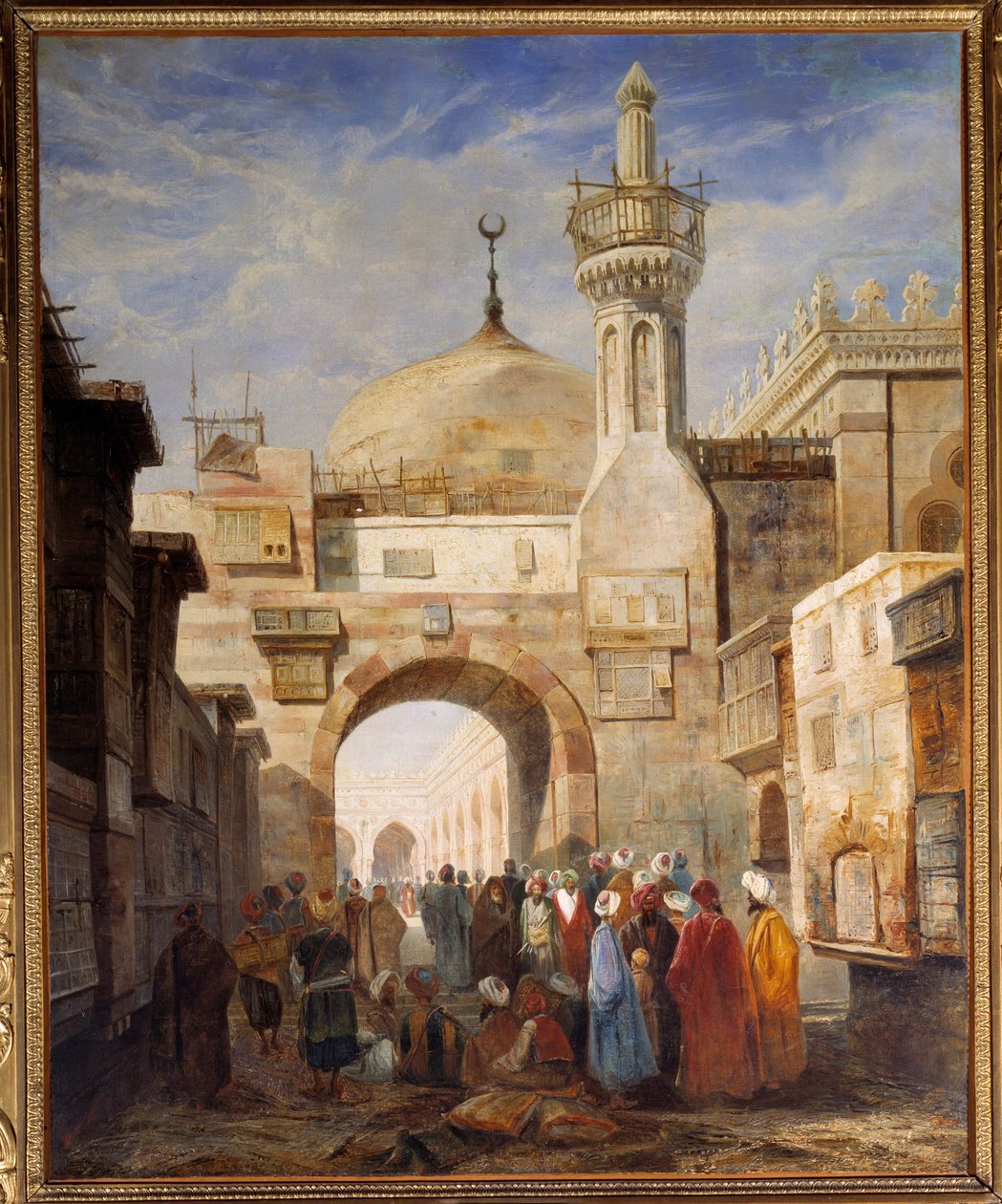 Näkymä moskeijasta Kairossa Adrien Dauzatsin (1804-1868) maalaus 1800-luvun Blois, Kuvataidemuseo tekijältä Adrien Dauzats