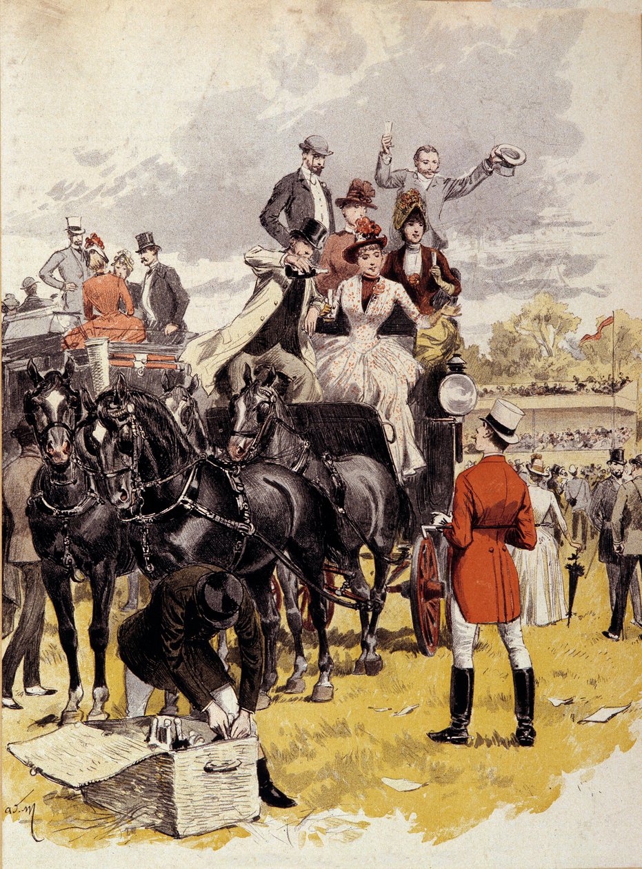 Bernyn risteytyskurssi Adrien Marien piirustus (1848-1891) 1800-luvun Pariisi, koristetaide tekijältä Adrien Emmanuel Marie