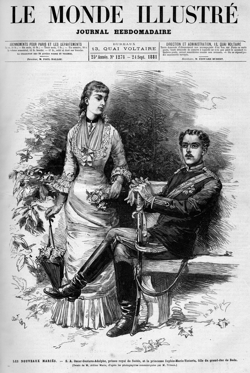 Prinssi Gustave of Suede muotokuva (Oscar Gustaf Adolf tekijältä Adrien Emmanuel Marie