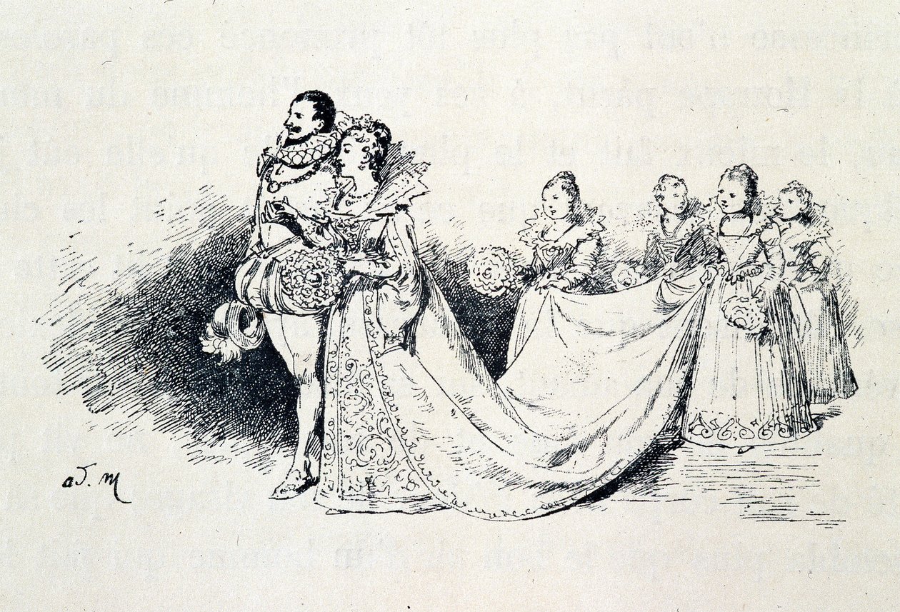Riquet a la Houppe - Charles Perraultin "Saduissa", kuvitus Adrien Marie tekijältä Adrien Emmanuel Marie