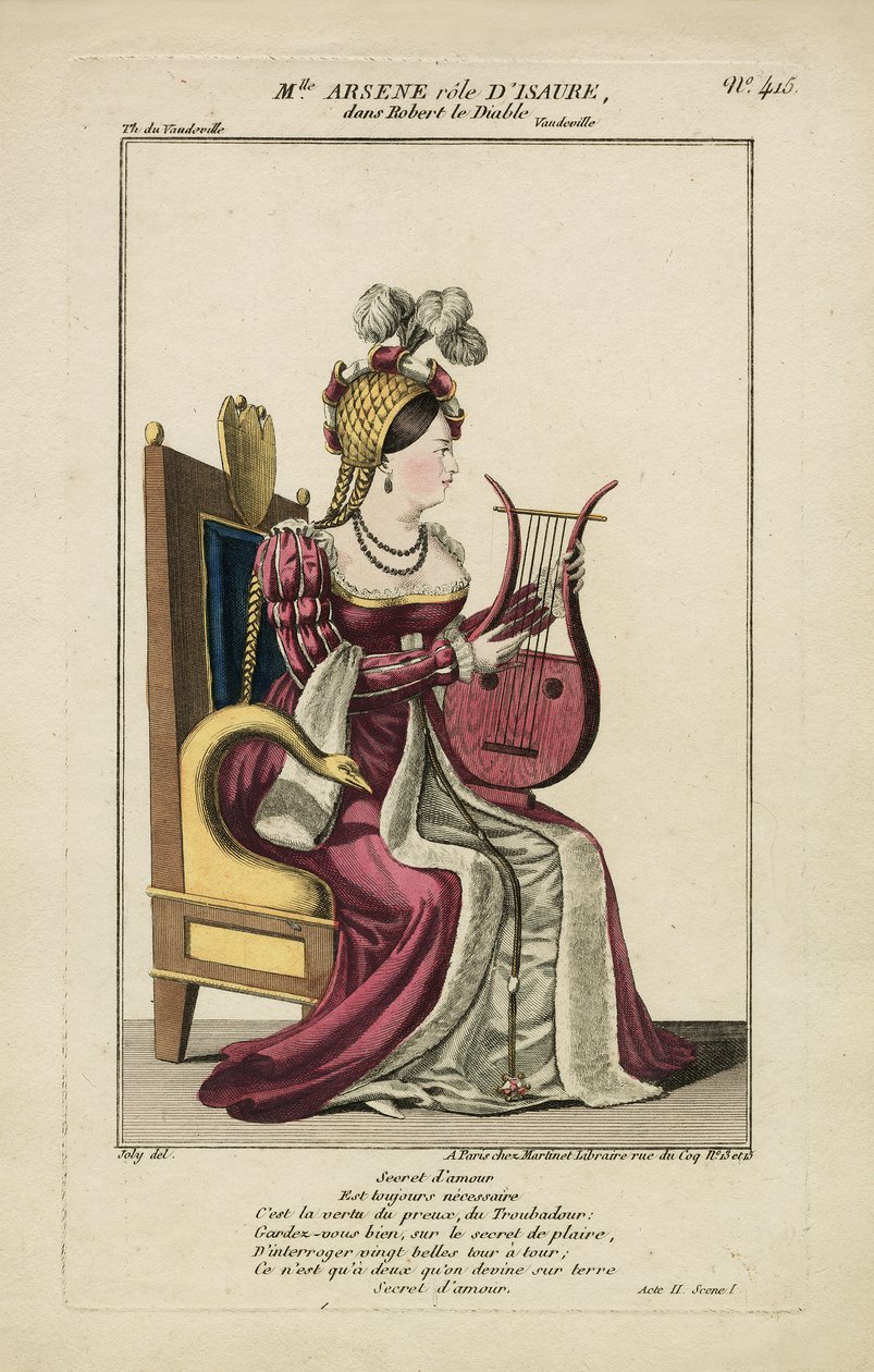 Neiti Arsene Isauren roolissa, Pariisi 1812 (printti) tekijältä Adrien Joly