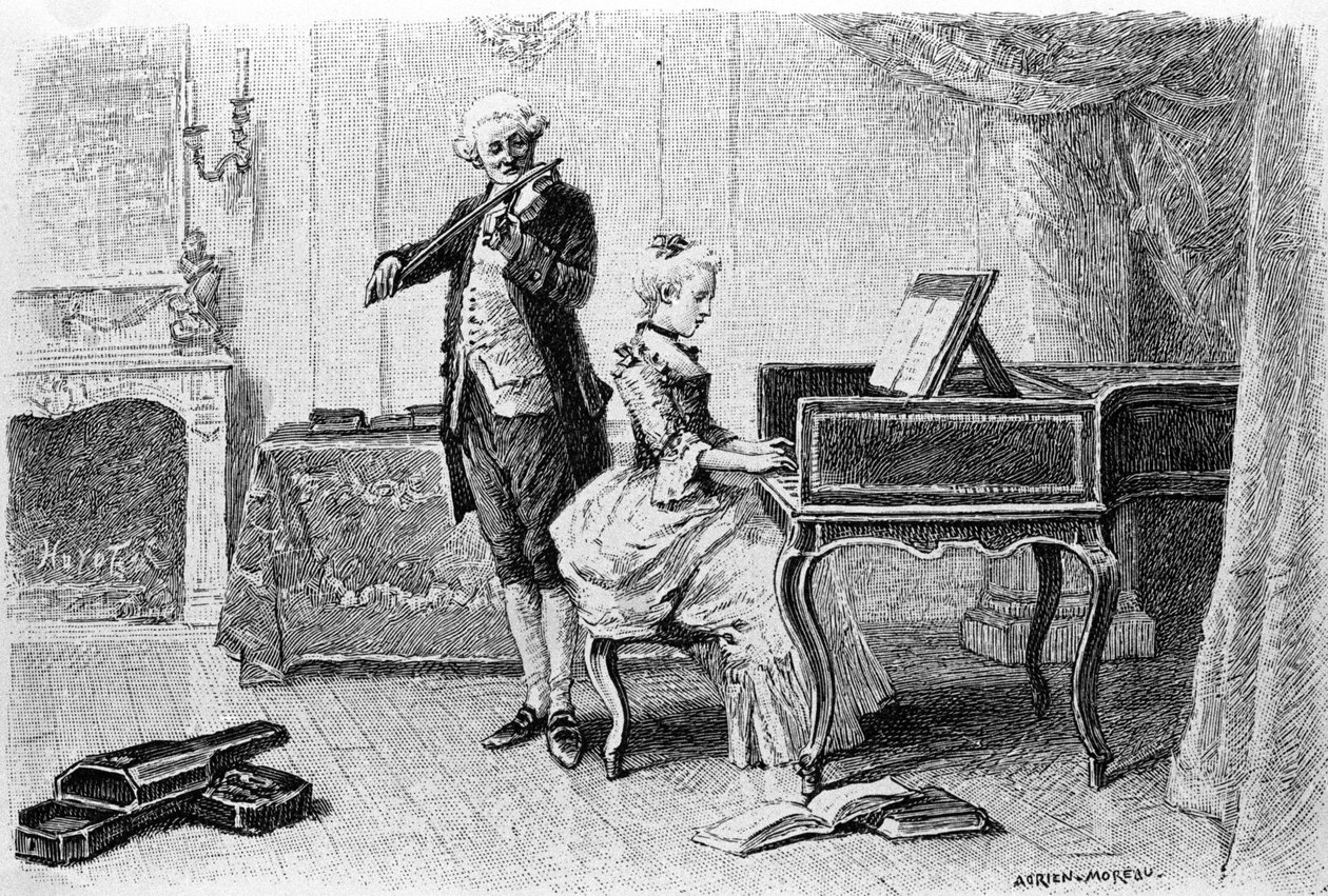 Adrien Moreaun (1843-1906) kaiverrus, joka kuvaa Francois Marie Arouet dit Voltairen (1694-1778) "" Candidea". tekijältä Adrien Moreau