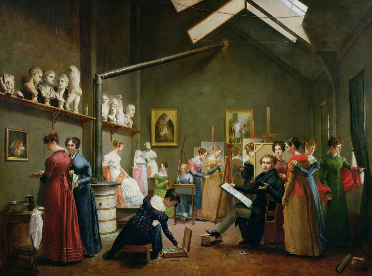 Alexandre Denis Abel de Pujolin (1787-1861) studion sisustus tekijältä Adrienne Marie Grandpierre Deverzy