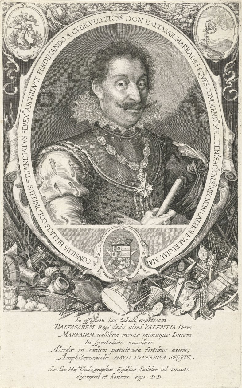 Baltasar Marradasin muotokuva tekijältä Aegidius Sadeler or Saedeler
