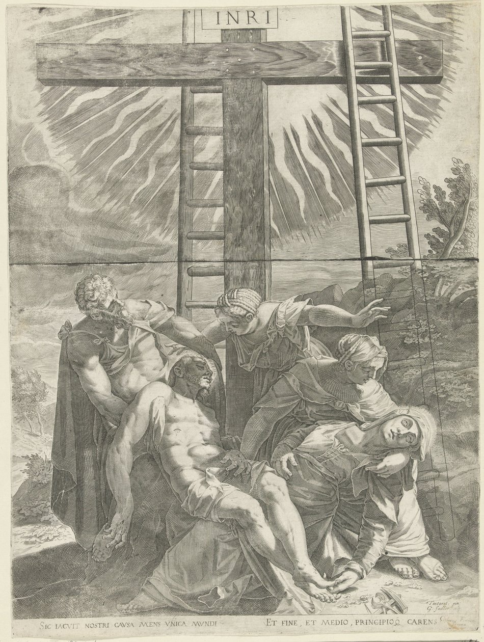 Ristiin ottaminen tekijältä Egidius  Sadeler (II)