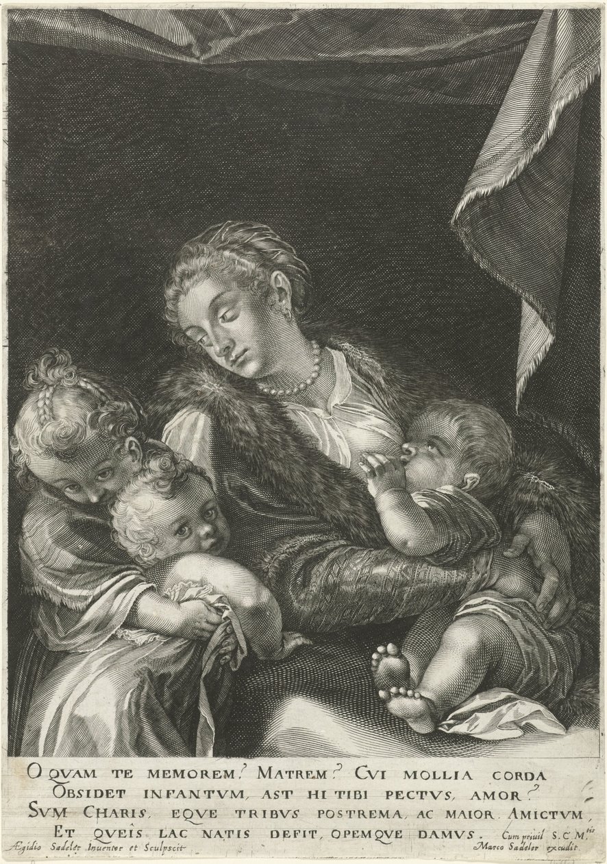 Rakkaus / Caritas tekijältä Egidius  Sadeler (II)