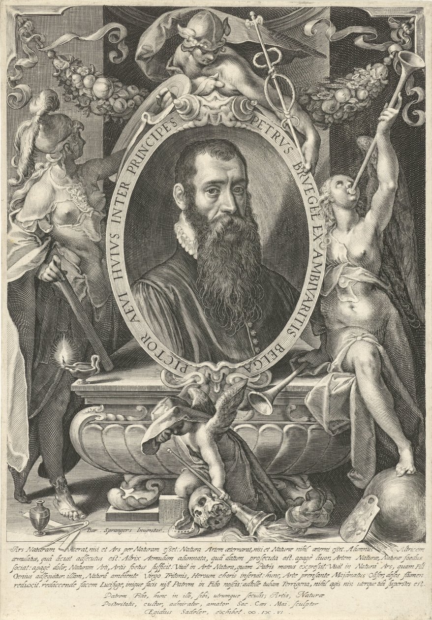 Pieter Brueghel nuoremman muotokuva tekijältä Egidius  Sadeler (II)