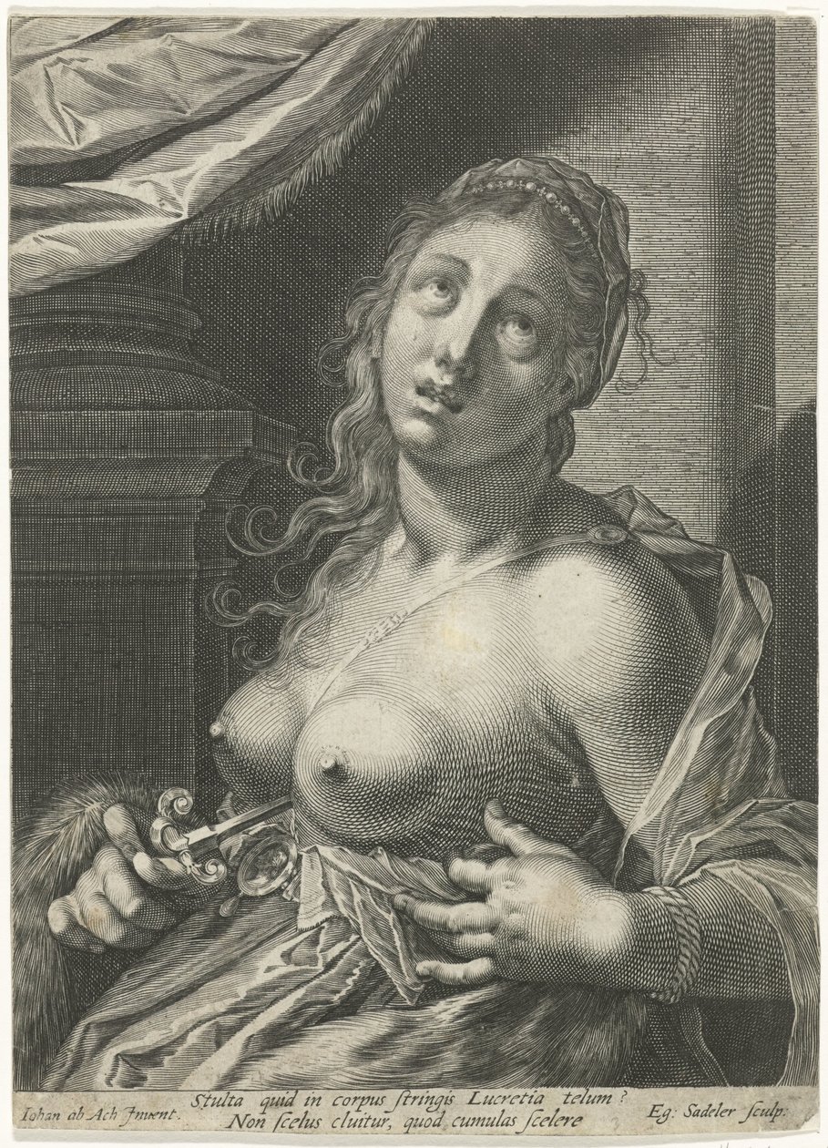 Lucretian itsemurha tekijältä Egidius  Sadeler (II)
