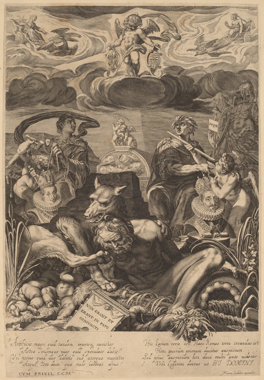 Allegoria keisari Ferdinand II:n ja Eleanor Gonzagan avioliitosta tekijältä Aegidius Sadeler II