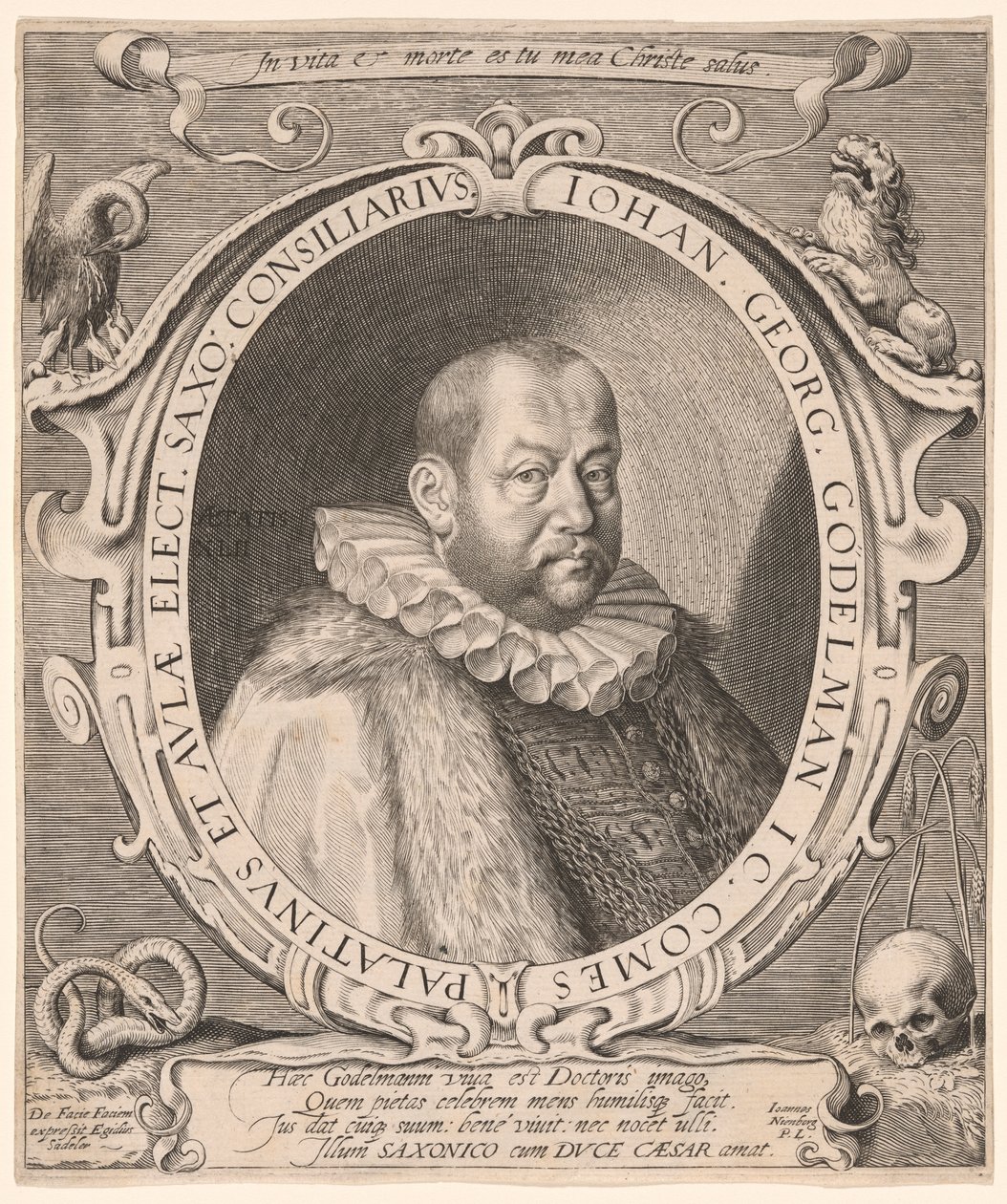 Johann Georg von Gödelmann, oikeustieteen professori, diplomaatti tekijältä Aegidius Sadeler II