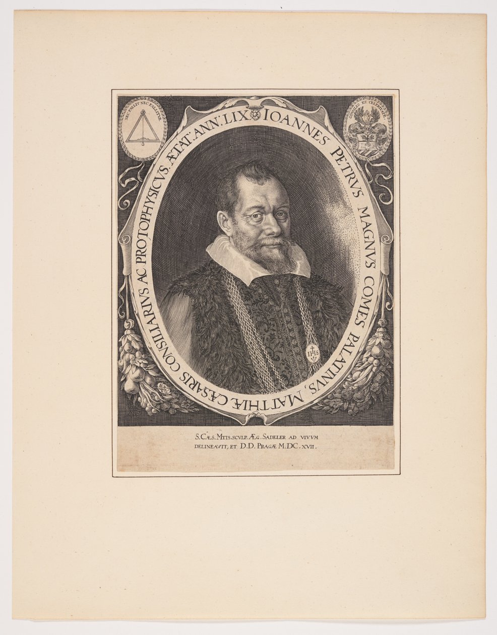 Johann Peter Magnus, lääkäri tekijältä Aegidius Sadeler II