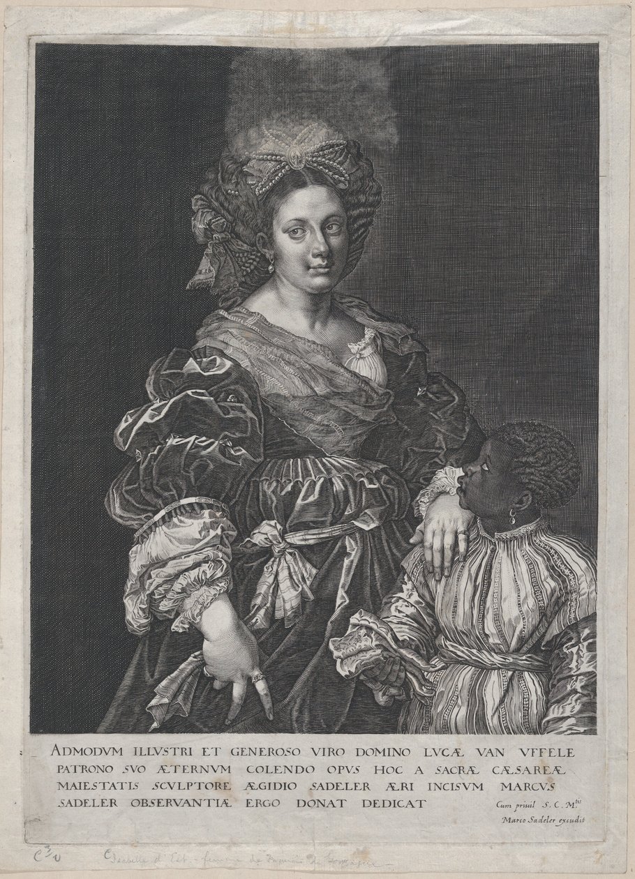 Laura Dianti mustalla sivulla, 1600-1627. tekijältä Aegidius Sadeler II