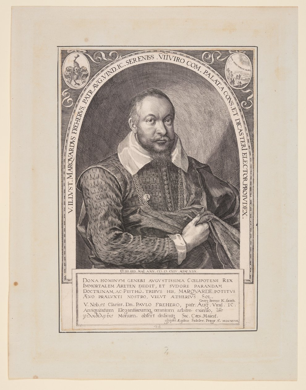 Marquard Freher, diplomaatti, historioitsija ja juristi. tekijältä Aegidius Sadeler II
