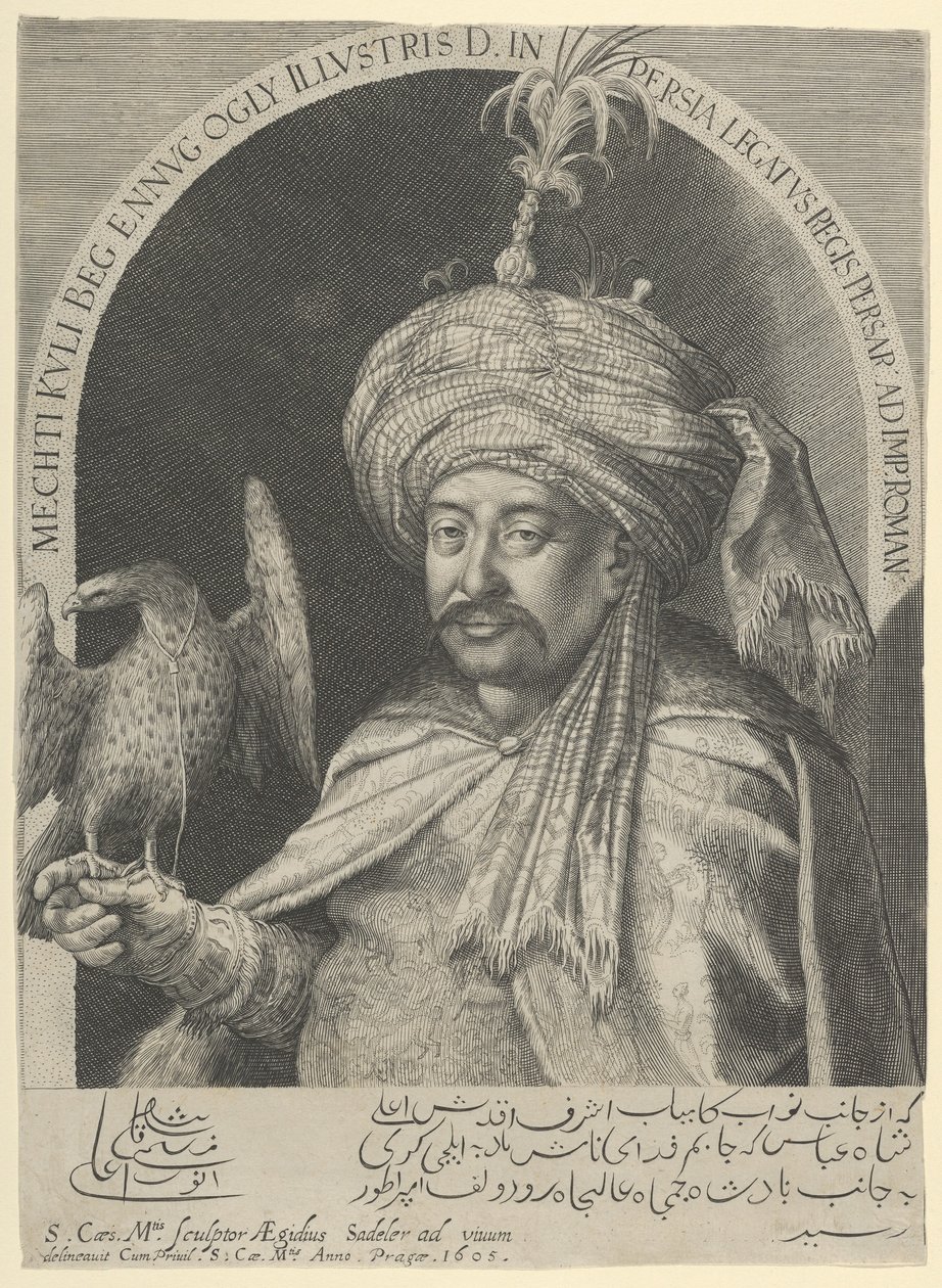 Cooley Begin, Persian Prahan-suurlähettilään unet, 1605 tekijältä Aegidius Sadeler or Saedeler
