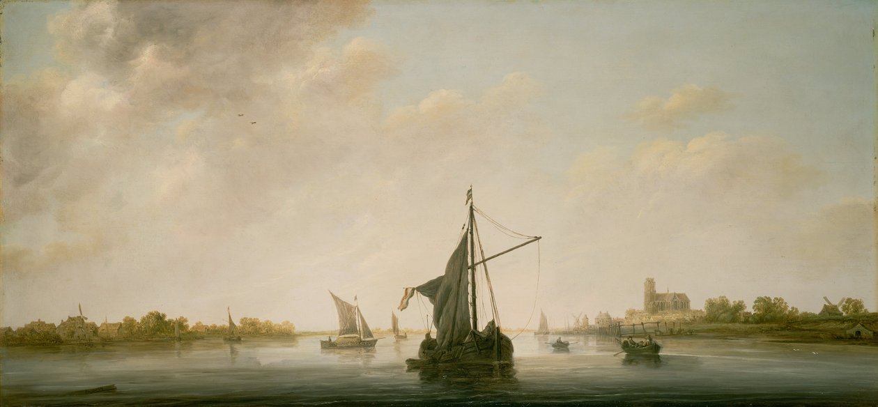 Näkymä Maasille Dordrechtissa tekijältä Aelbert Cuyp