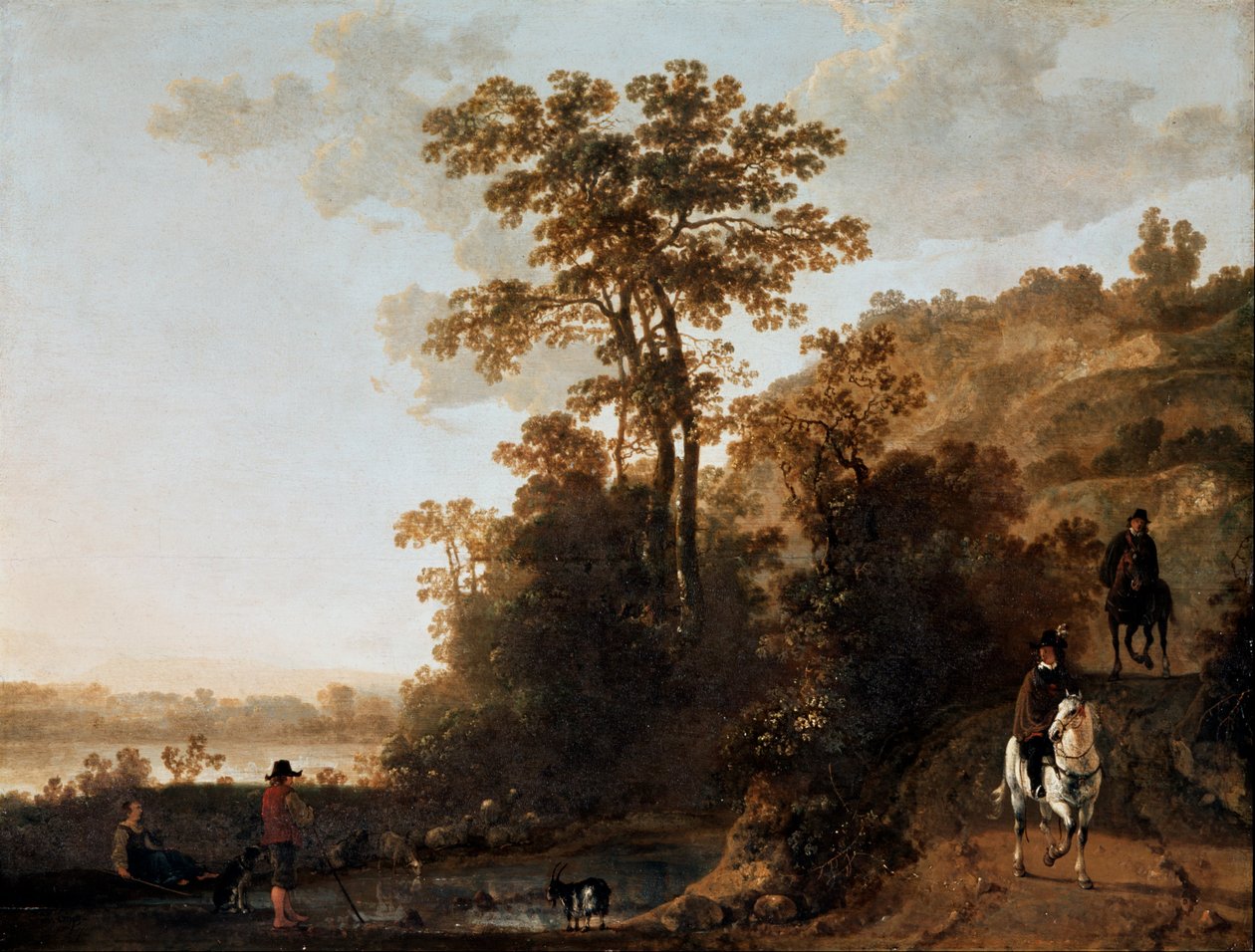 Iltaretki joen lähellä tekijältä Aelbert Cuyp