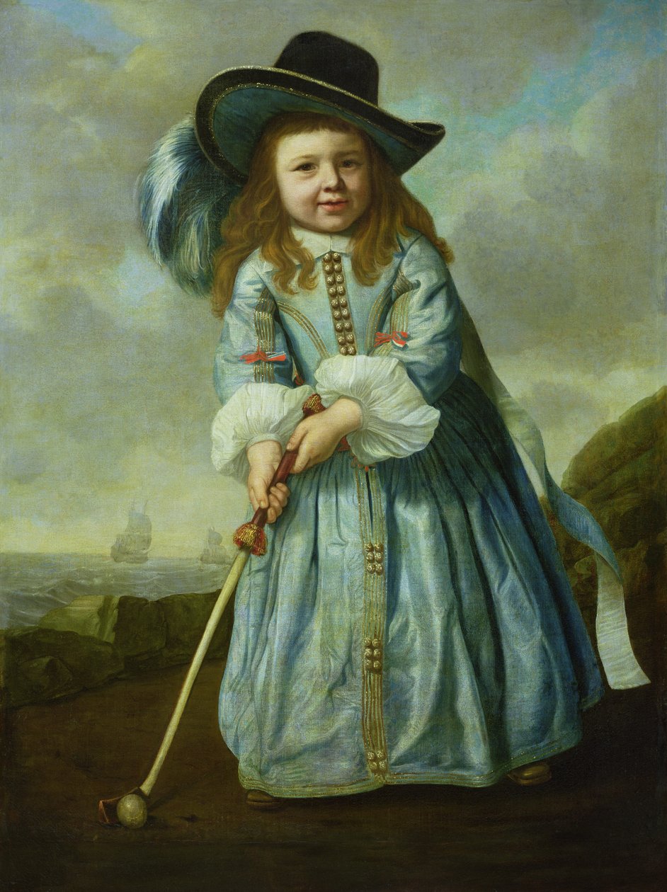 Lapsi pelaa golfia tekijältä Aelbert Cuyp