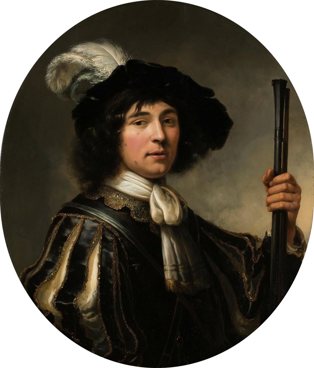 Portret van een jonge man tekijältä Aelbert Cuyp