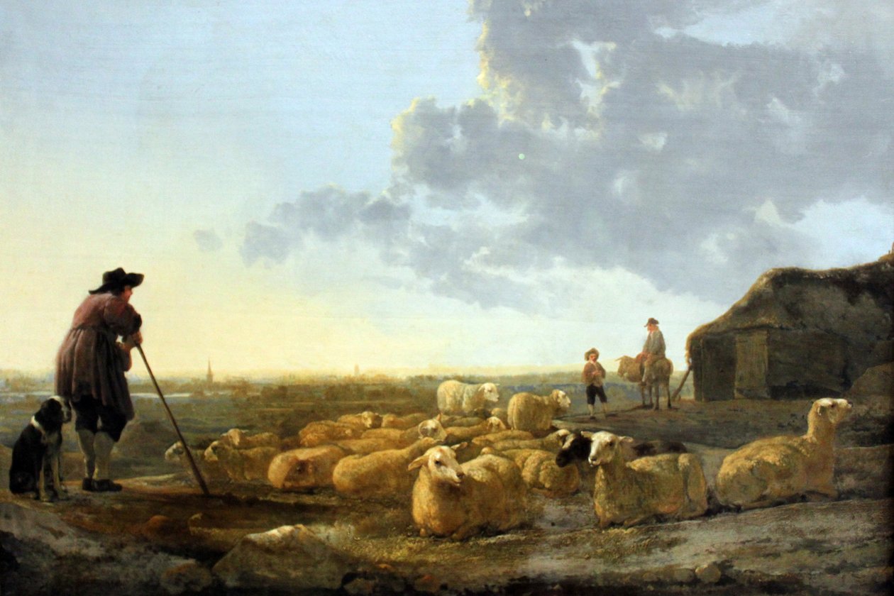 Schafherde auf der Weide tekijältä Aelbert Cuyp