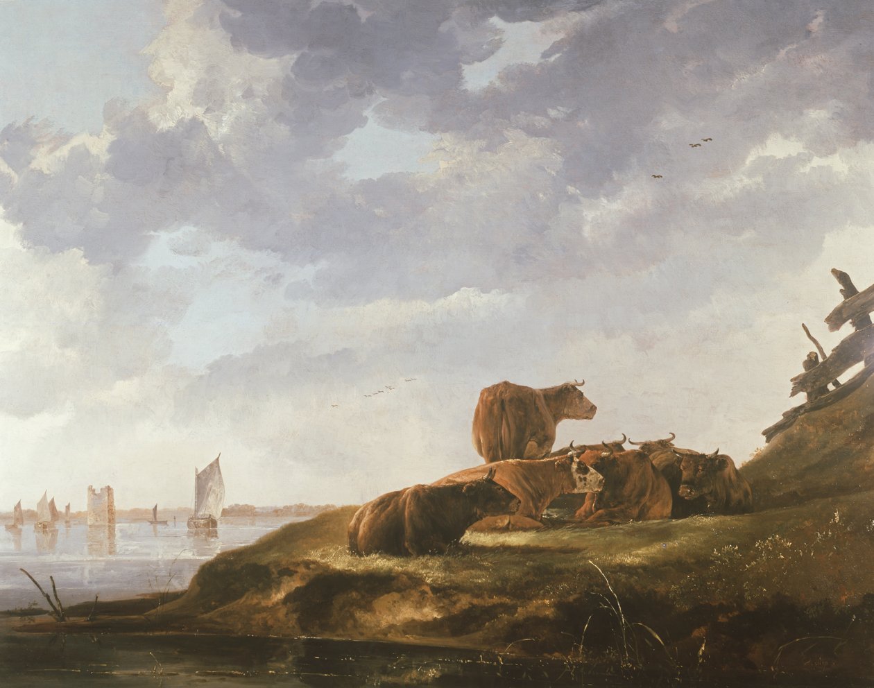 Seitsemän lehmää tekijältä Aelbert Cuyp