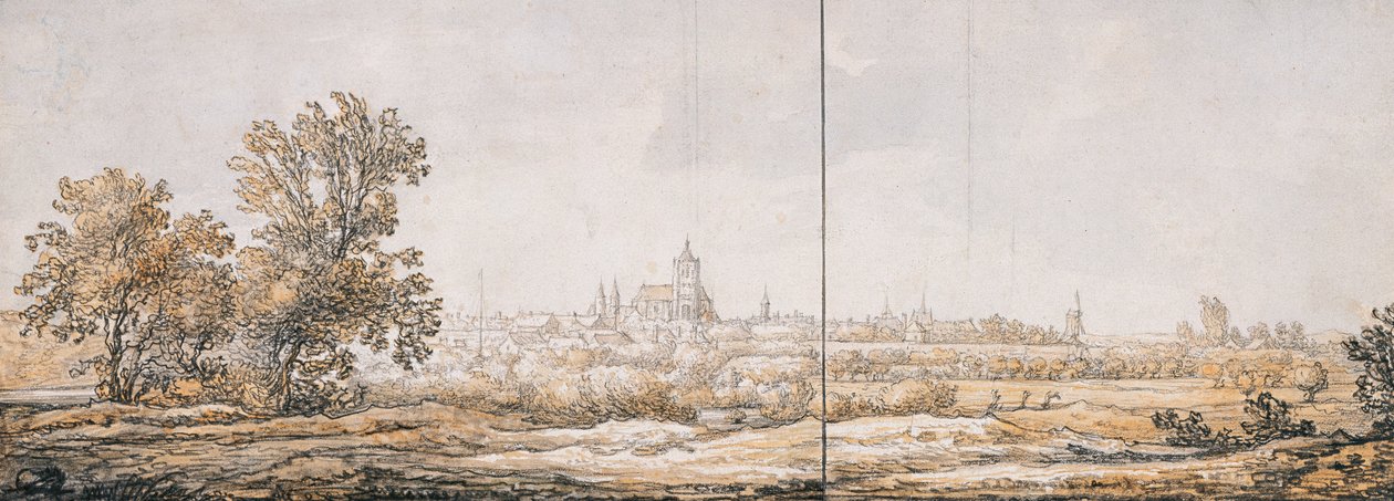 Näkymä Arnhemista etelästä tekijältä Aelbert Cuyp