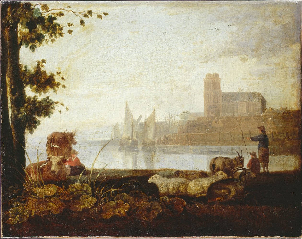 Näkymä Maas tekijältä Aelbert Cuyp