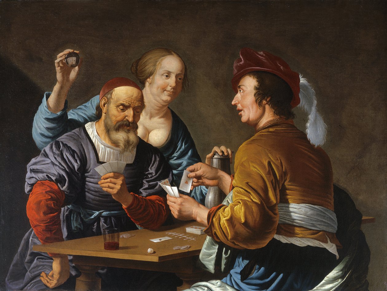 Korttisoturit sisätiloissa, 1656 tekijältä Aelbert Jansz. van der Schoor
