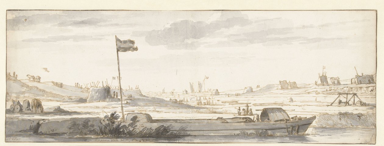 Mallegatin kaivaminen Dordrechtin ulkopuolella, 1648 tekijältä Aelbert Cuyp (attributed to)