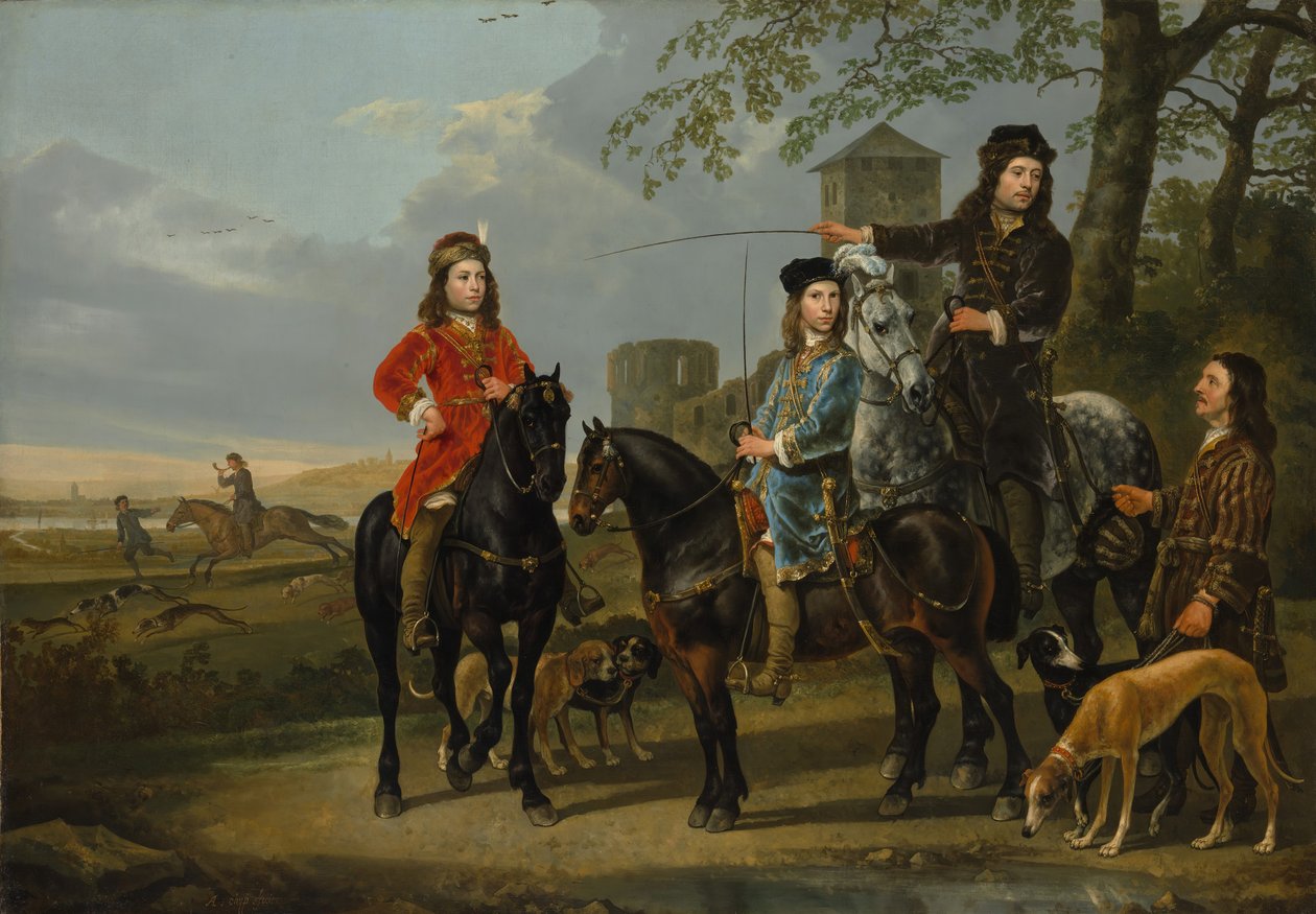 Corneliksen ratsastusmuotokuva 1639-1680 ja Michiel Pompe van Meerdervoort..., noin 1652-53. tekijältä Aelbert Cuyp