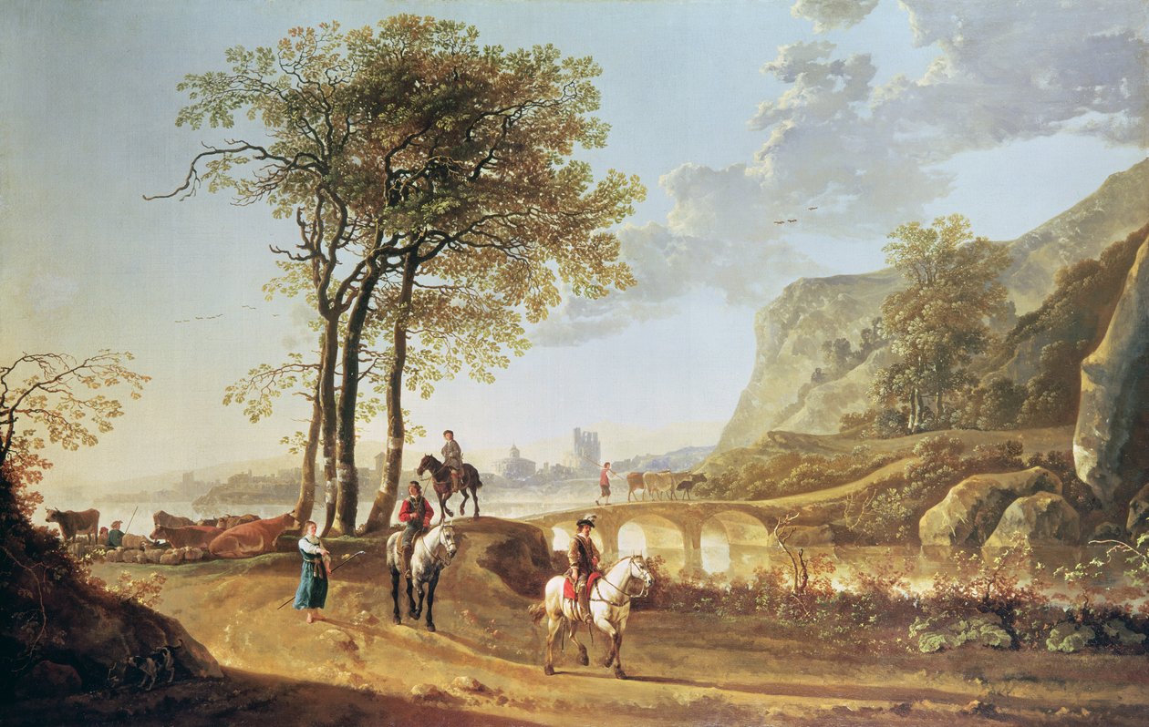 Laaja jokimaisema tekijältä Aelbert Cuyp
