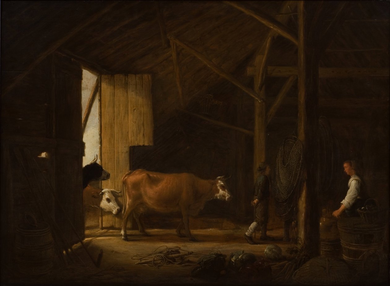 Lehmätallin sisätilat tekijältä Aelbert Cuyp