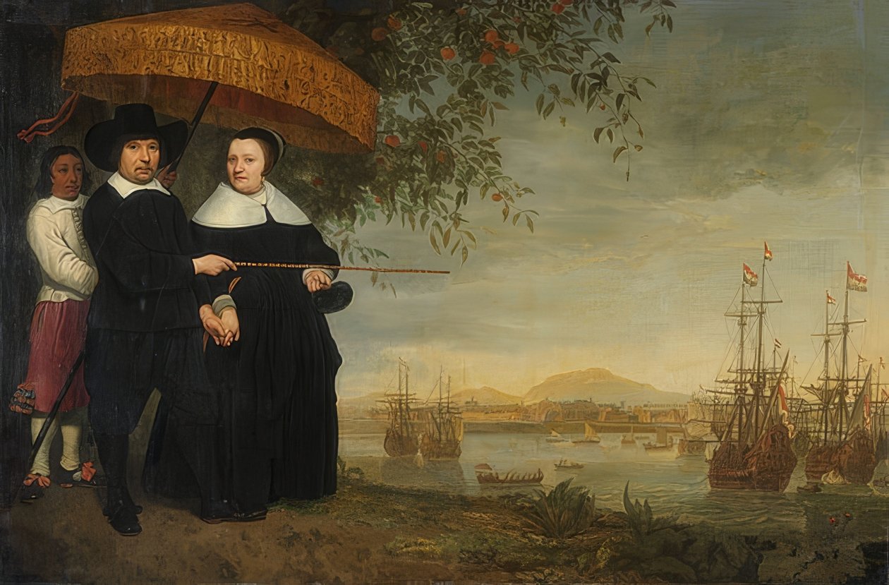 Dutch East India Companyn (VOC) kauppias. Noin 1640-60 tekijältä Aelbert Cuyp