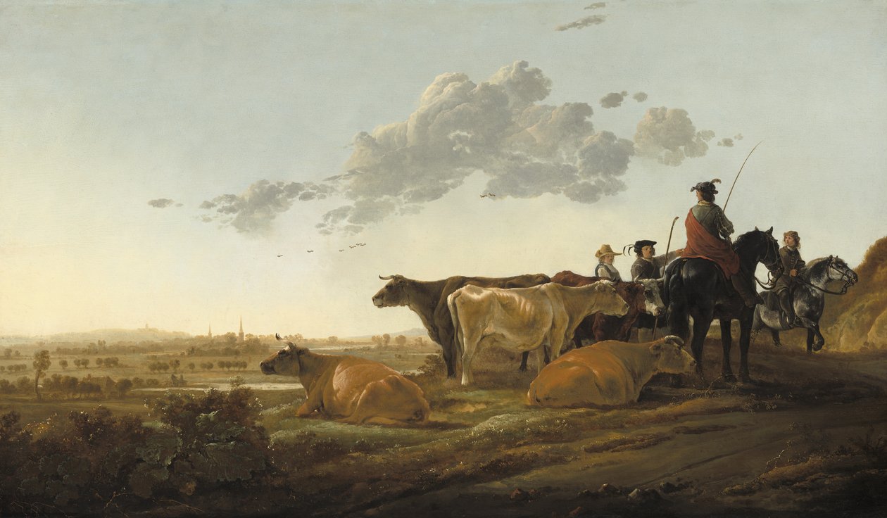 Maisema paimenten kanssa, n. 1650-52 tekijältä Aelbert Cuyp