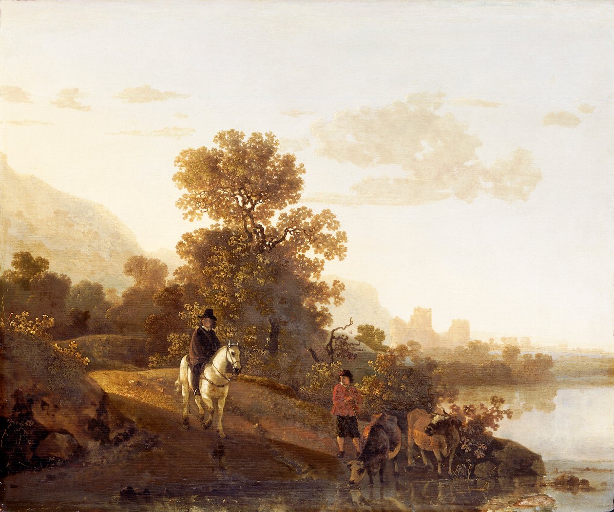 "Maisema Ubbergenin linnalla", 1640-1691 tekijältä Aelbert Cuyp