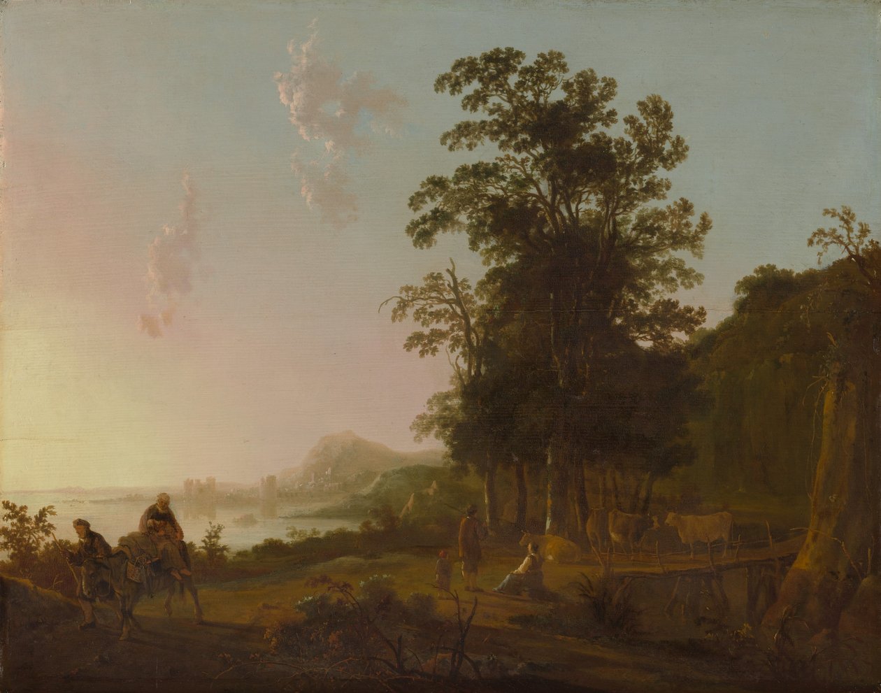 Maisema Egyptin lennon kanssa, n. 1650. tekijältä Aelbert Cuyp