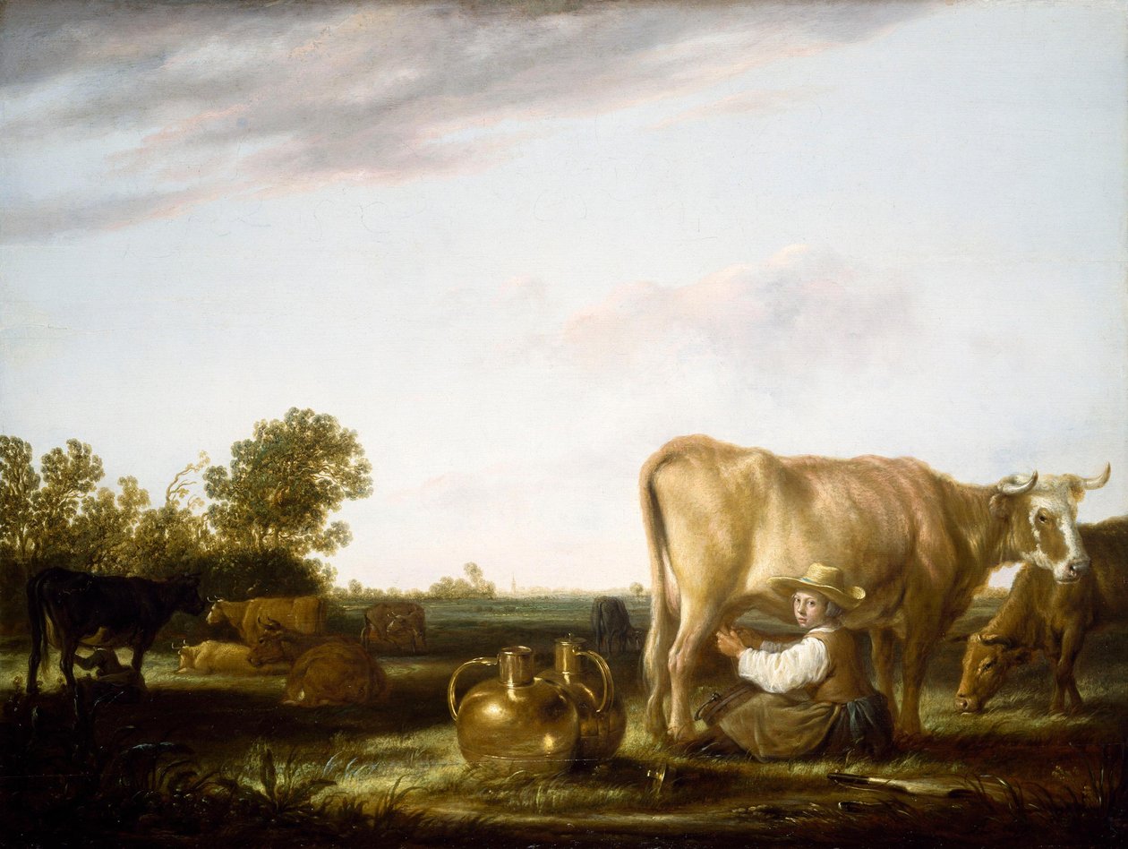Lehmien lypsy tekijältä Aelbert Cuyp