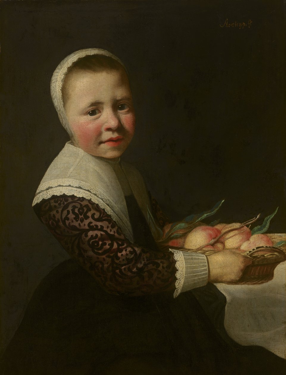 Portrait of a Girl with Peaches tekijältä Aelbert Cuyp