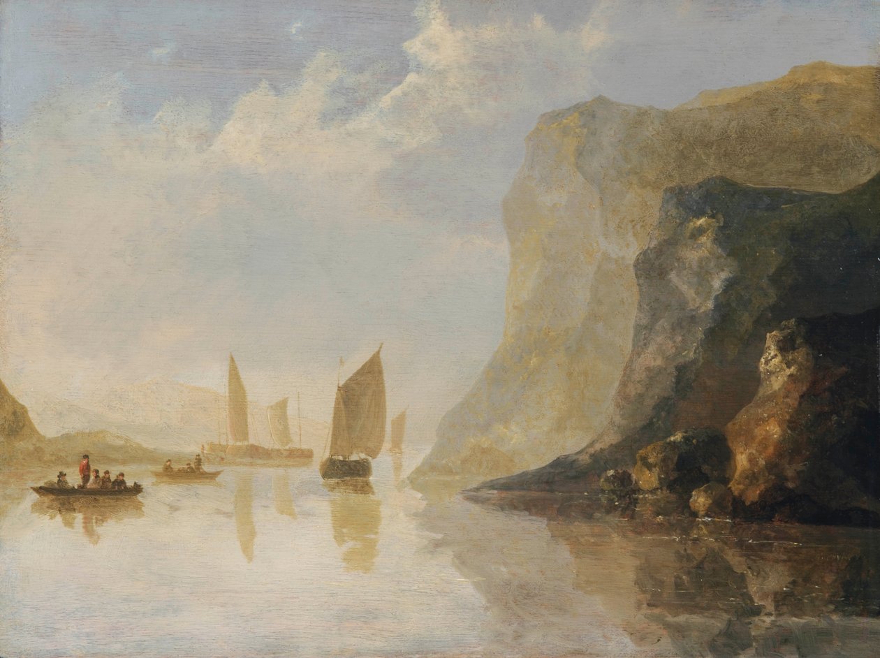 Jokimaisema veneineen tekijältä Aelbert Cuyp