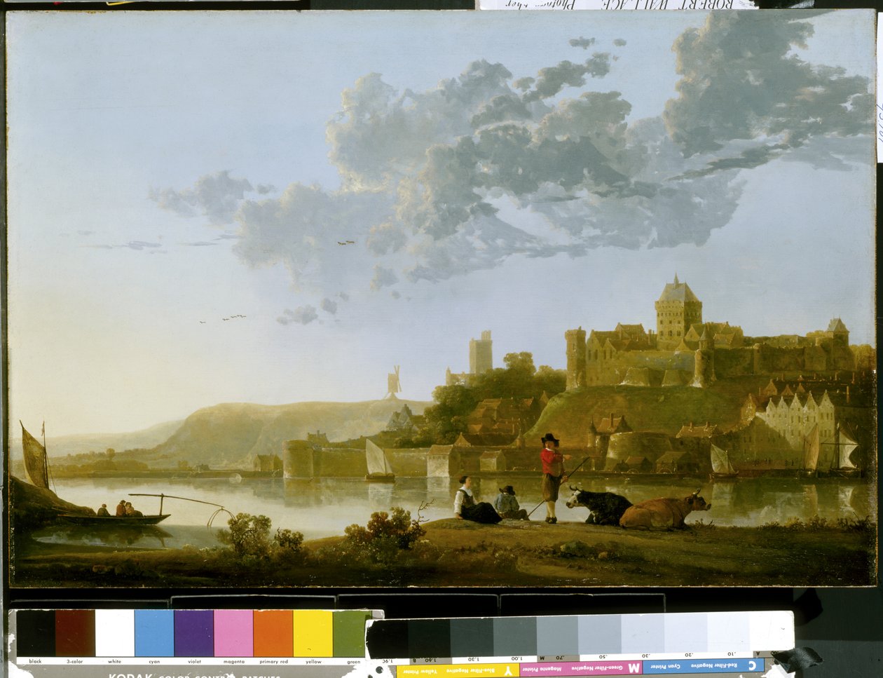 Valkhof Nijmegenissä (öljy puulle) tekijältä Aelbert Cuyp