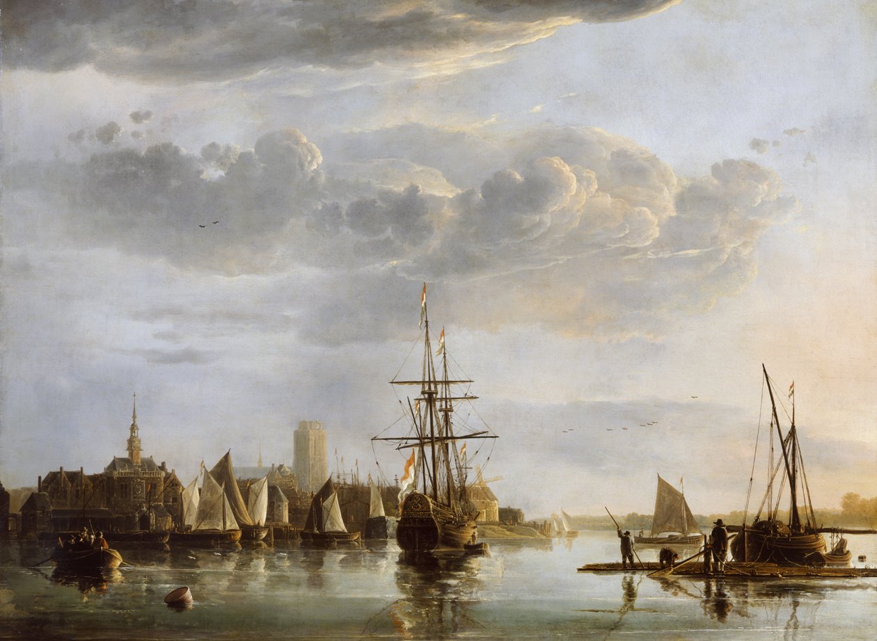 Näkymä Dordrechtiin, n. 1652-1653 (öljy kankaalle) tekijältä Aelbert Cuyp