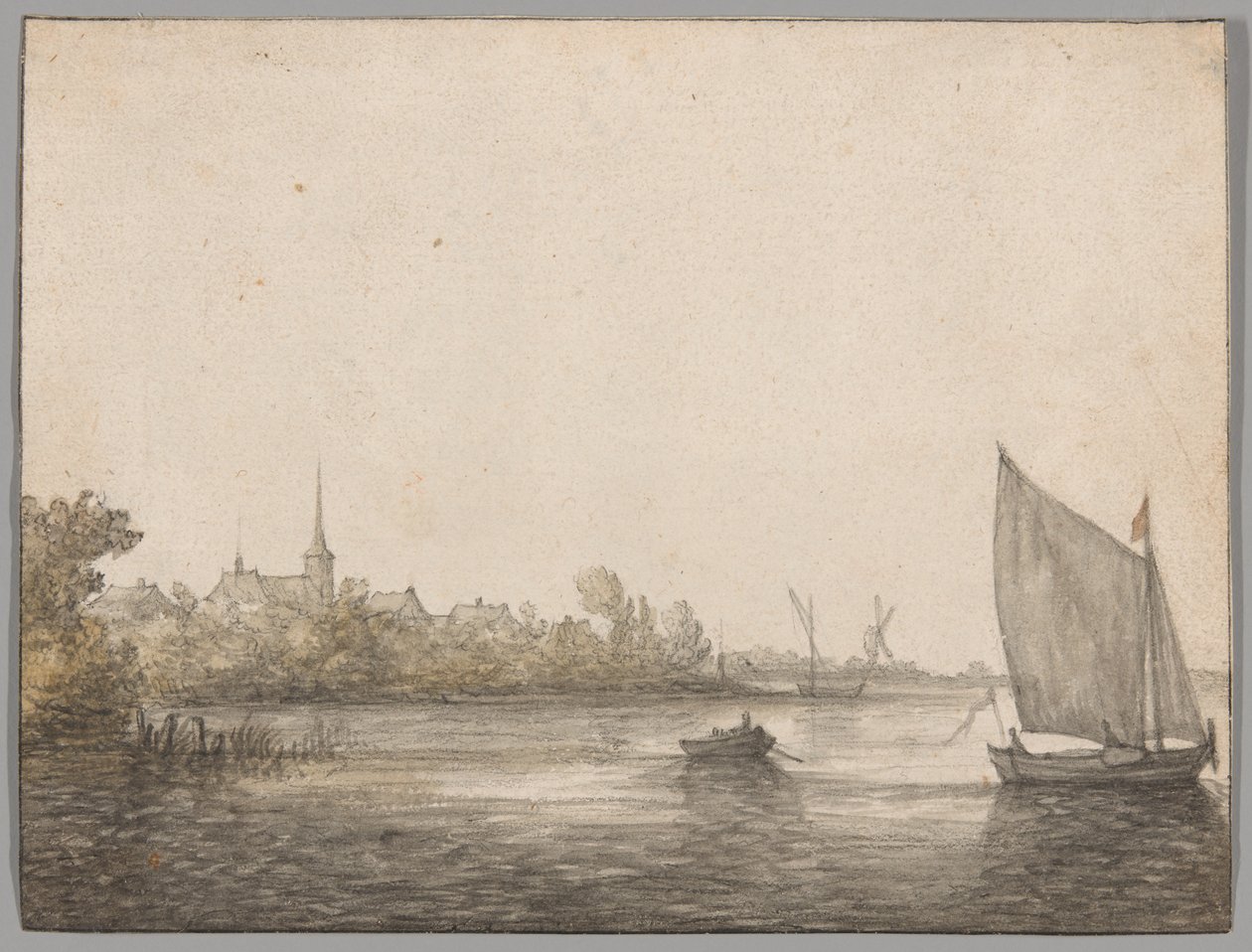 Näkymä IJsselmondesta Uuden Maasin poikki tekijältä Aelbert Cuyp