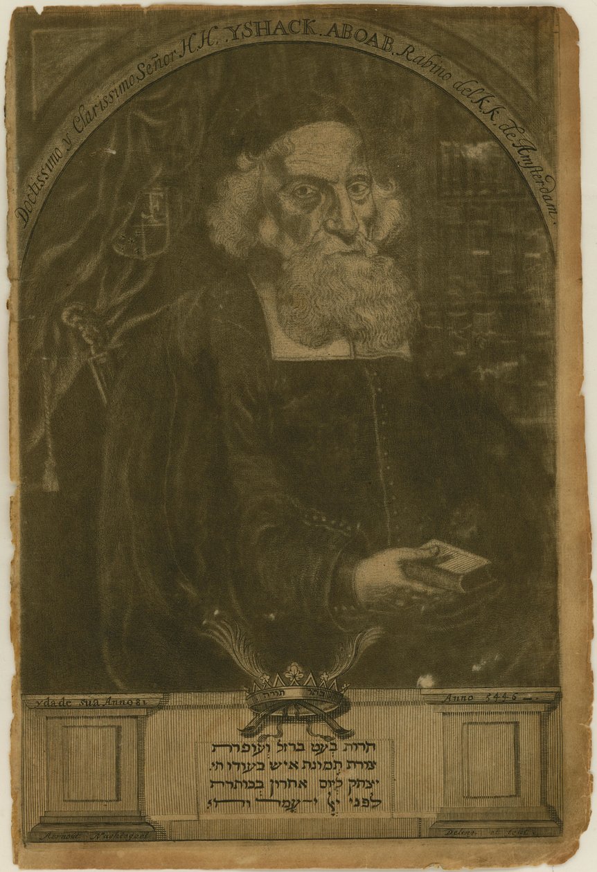 Isaac Aboab da Fonsecan muotokuva 1605-1693, 1681. tekijältä Aernout Naghtegael
