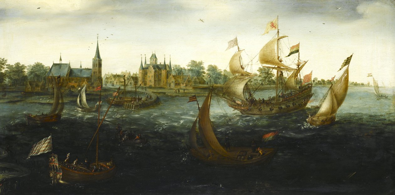 Ykseys ennen IJsselmondea, 1618 tekijältä Aert Anthonisz