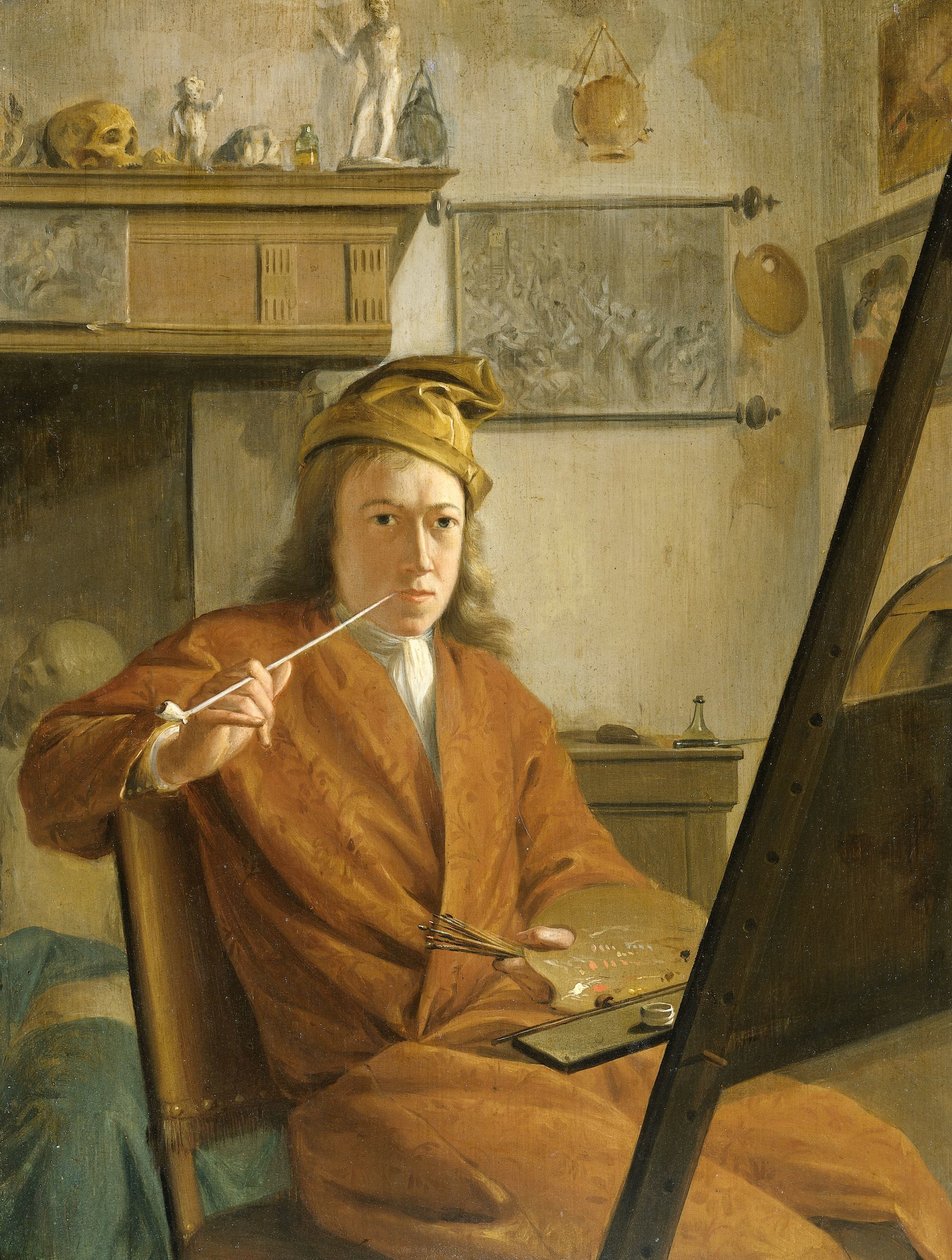 Taiteilijan muotokuva, ehkä itse taiteilija tekijältä Aert Schouman (attributed to)